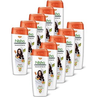                       Nisha Shampoo for Healthy Hair Nutritive solution for Women & Men Almond (Pack OF 10) (1800 ml)                                              