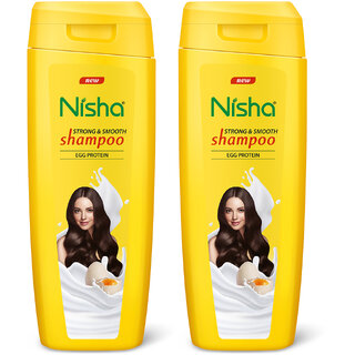 Nisha Egg Protein Shampoo For Strong & Smooth Hair, 180 ML - Pack Of 2 (180 ml)