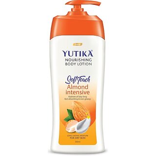                       Yutika Nourishing Body Lotion Soft Touch Almond Intensive Soothing 500ml Long\xc2\xa0Lasting Moisture for Dry Skins (500 ml)                                              