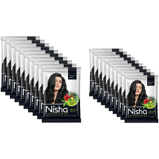 Nisha Natural Henna Based Hair Color Powder Conditioning Herbal Care Silky & Shiny Soft Hair 10Gm And 25Gm Each Sachet Pack of 10 (350 g) Nisha Natural Henna Based Hair Color Powder Conditioning Herbal Care Silky & Shiny Soft Hair 10Gm And 25Gm Each Sachet Pack of 10 (350 g)