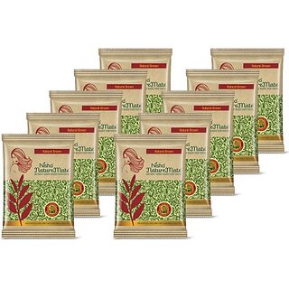                       Nisha Nature Mate Henna Based 15 gm (Pack OF 10 Pouch) , Natural Brown                                              