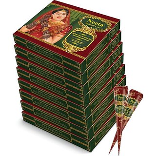                       Neeta Mehendi Cone Henna Temporary Tettoo Mehendi (Pack of 96 Pcs) Natural Mehendi (Pack of 96)                                              