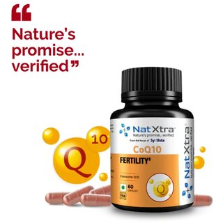                       NatXtra CoQ10 60 Capsules - Heart Health Capsule with Coenzyme Q10 (CoQ10) from Synthite                                              