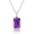 Natural  Lab Certified stone Amethyst Silver Plated Pendant For Unisex