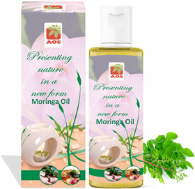 AOS Products 100 Pure Moringa Oil - (60 ml) - Cold pressed