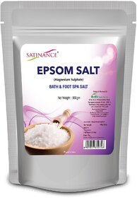 Satinance Epsom Salt (Magnesium Sulphate) 900gm - For Bath  Foot Spa