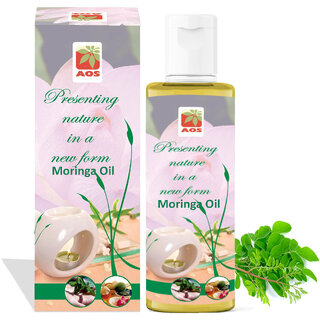                       AOS Products 100 Pure Moringa Oil - (60 ml) - Cold pressed                                              