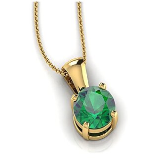                       Emerald pendant natural panna certified gemstone locket for unisex                                              