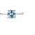 Blue Topaz ring natural gemstone silver plated ring for women  girls