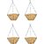 GARDEN DECO 10 Inch Flat Hanging Basket (Set of 4 PCS)