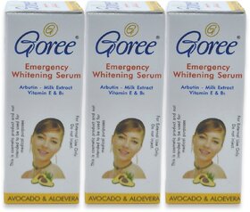 Goree Emergency Whitening Serum With Avocado And Aloevera 3ml (Pack of 3)