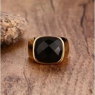                       Hakik/Agate Stone Ring Original  lab Certified Stone Hakik Gold Plated (Punchdhatu) Ring                                              