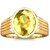 Original  Natural Stone Yellow Sapphire/Pukhraj Gold Plated Ring For Men  Women