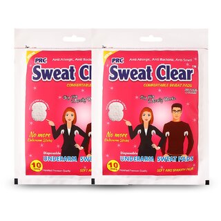 SWEAT CLEAR DISPOSABLE UNDERARM SWEAT PADS 20PADS SWEAT CLEAR DISPOSABLE UNDERARM SWEAT PADS 20PADS