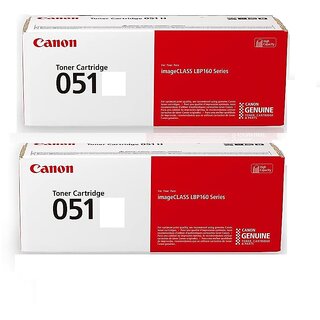                       Canon 051 / 2-pack Black Original LaserJet Toner Cartridges for Image CLASS 160 Series                                              