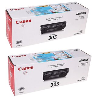                       Canon 303 / 2-pack Black Original LaserJet Toner Cartridges for LBP 2900B / 3000                                              