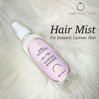 Amio Wellness Instant Hair Mist for instant shine  detangling    Pollution protect  heat protect   100 ml