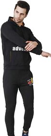 Yellow Tree Mens Polyester Black Tracksuit