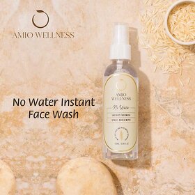 Amio Wellness No Water Instant Face wash   On-the-go face cleanser  100ml