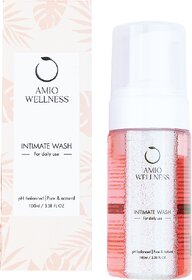 Amio Wellness Intimate Wash For Women  100 Alcohol-Free  pH Balanced  100ml