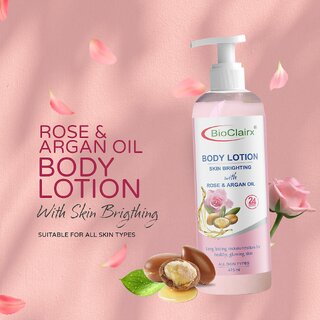                       Bioclairx Body Lotion Skin Brightening With Rose  Argan Oil                                              