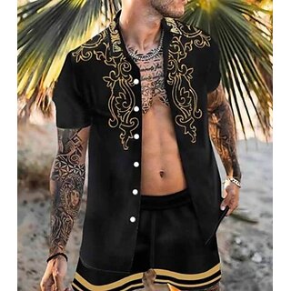                       Yellow Tree Mens Polyester Black Tracksuit                                              
