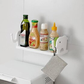 Self Adhesive Wall Shelf for Kitchen Bathroom Entryway Stand Holder Plastic Wall Shelf