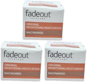 Fadeout Original Brightening Moisturiser Cream 50g (Pack of 3)