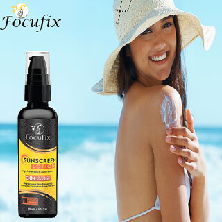                       Focufix Sunscreen Lotion Sun Shield UVB Sunscreen Ultra Protective Face Cream For All Skin Types 100ml                                              
