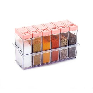                       S4 Spice Jar 6 Pcs Cereal Dispenser Easy Flow Storage                                              