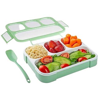 S4 Lunch Box 4 Compartment With Leak Proof Lunch Box For School  Office Use