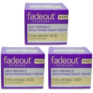 Fadeout Anti Wrinkle Brightening Night Cream 50g (Pack of 3)