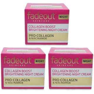 Fadeout Collagen Boost Brightening Night Cream 50g (Pack of 3)