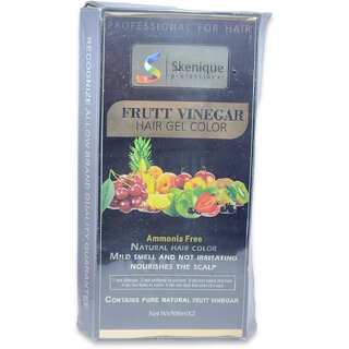                       Skenique Frutt Vinegar Hair Gel Color Black 500mlx2                                              
