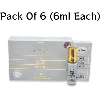 Al hiza perfumes One Man Snow Roll-on Perfume Free From Alcohol 6ml (Pack of 6) Al hiza perfumes One Man Snow Roll-on Perfume Free From Alcohol 6ml (Pack of 6)