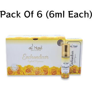                       Al hiza perfumes Enchandeur Roll-on Perfume Free From Alcohol 6ml (Pack of 6)                                              