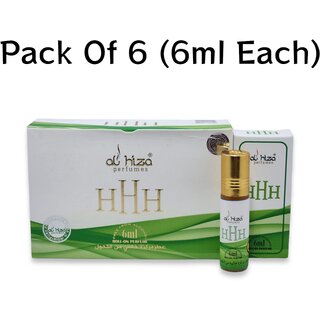 Al hiza perfumes HHH Roll-on Perfume Free From Alcohol 6ml (Pack of 6) Al hiza perfumes HHH Roll-on Perfume Free From Alcohol 6ml (Pack of 6)