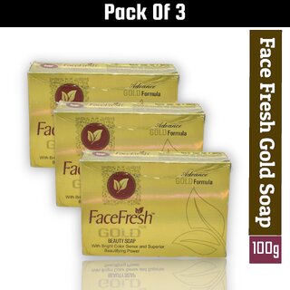                       Facefresh Gold Beauty Soap 100g (Pack of 3)                                              