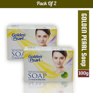                       Golden Pearl Whitening Soap For Acne And Oily Skin 100g (Pack of 2)                                              