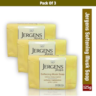 Jergens Softening Musk Soap 125g (Pack of 3)