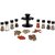 S4 Spice Rack - Premium Multipurpose Revolving Plastic Spice Rack Masala Organiser - 8 Pcs Set