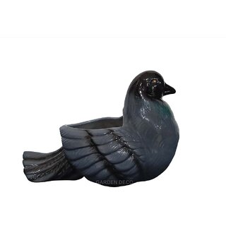                       GARDEN DECO Bird Ceramic Pot for Home and Office Decor (1 PC)                                              
