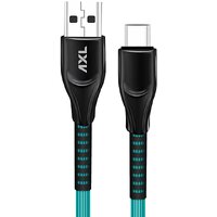 AXL CB-66 Type-C Charging/Sync Cable for Android with 3A High Speed Charging  1.2 Meter (Aqua Blue)