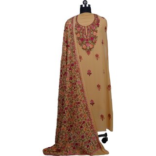                       CASMIR Fashion Women's GEORGETTE Embroidery Unstitched Dress Material Suit WITH GEORGETTE DUPATTA                                              