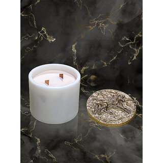                       IZZHAAR Greek Mystery - Marble Candle Jar                                              