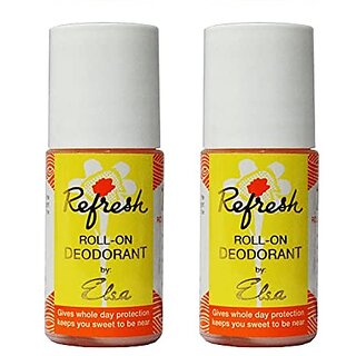 Antiperspirant- Refresh Roll on Deodorant by Elsa 40g set of 2 Pcs