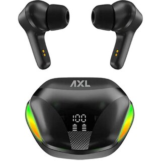                       AXL Perform Gaming Earbuds GB02 - Truly Wireless with Double Microphone  One Touch, Play  Pause (Black)                                              