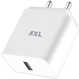                       AXL FC22-5 22W  Wall Adapter with Cable  3.0A Fast Charging  Single USB Port for All Mobile  Other USB Devices (Whit                                              