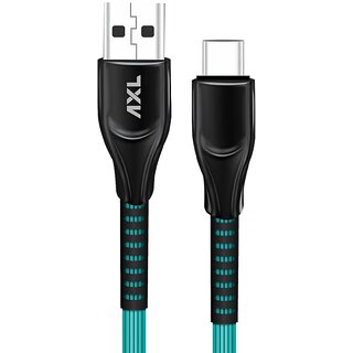                       AXL CB-66 Type-C Charging/Sync Cable for Android with 3A High Speed Charging  1.2 Meter (Aqua Blue)                                              