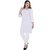 Perfect Fashion Women Solid Viscose Rayon Straight Kurta (White)